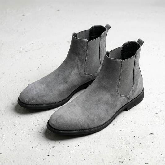 Chelsea Boots Leather Ankle Black - 
Fashinoza