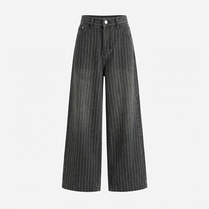 Women's Wide Leg Baggy Jeans - 
Fashinoza