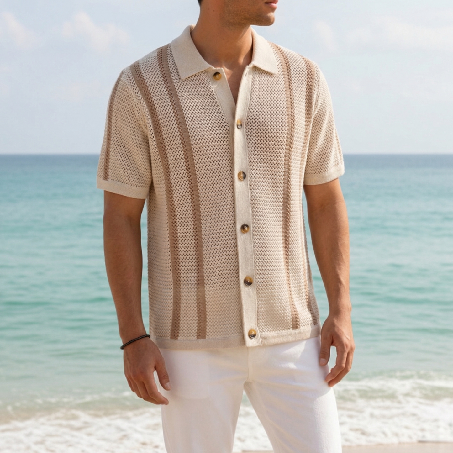 Men's Casual Short Sleeve Shirt - 
Fashinoza