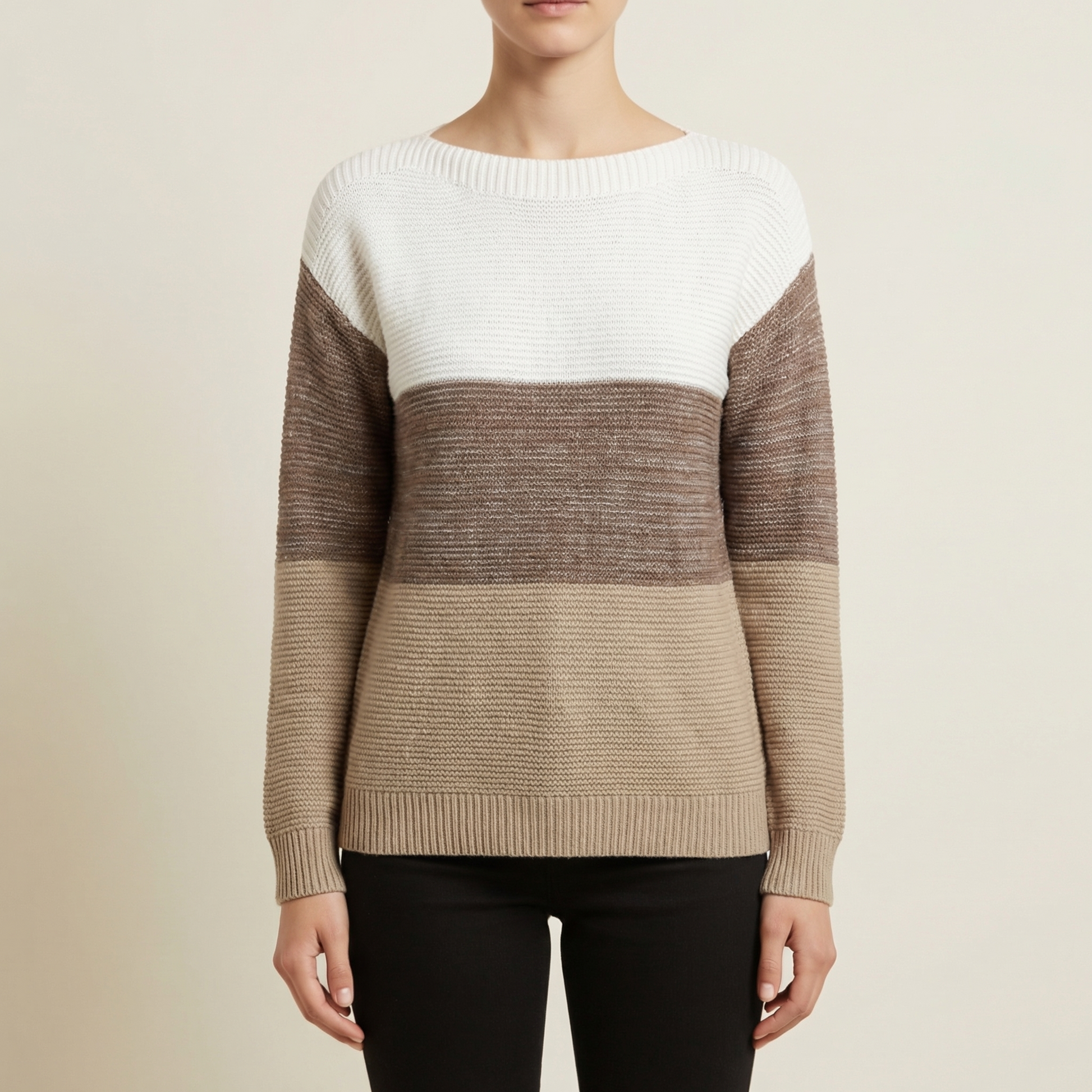 Women's Patchwork Sweater - 
Fashinoza