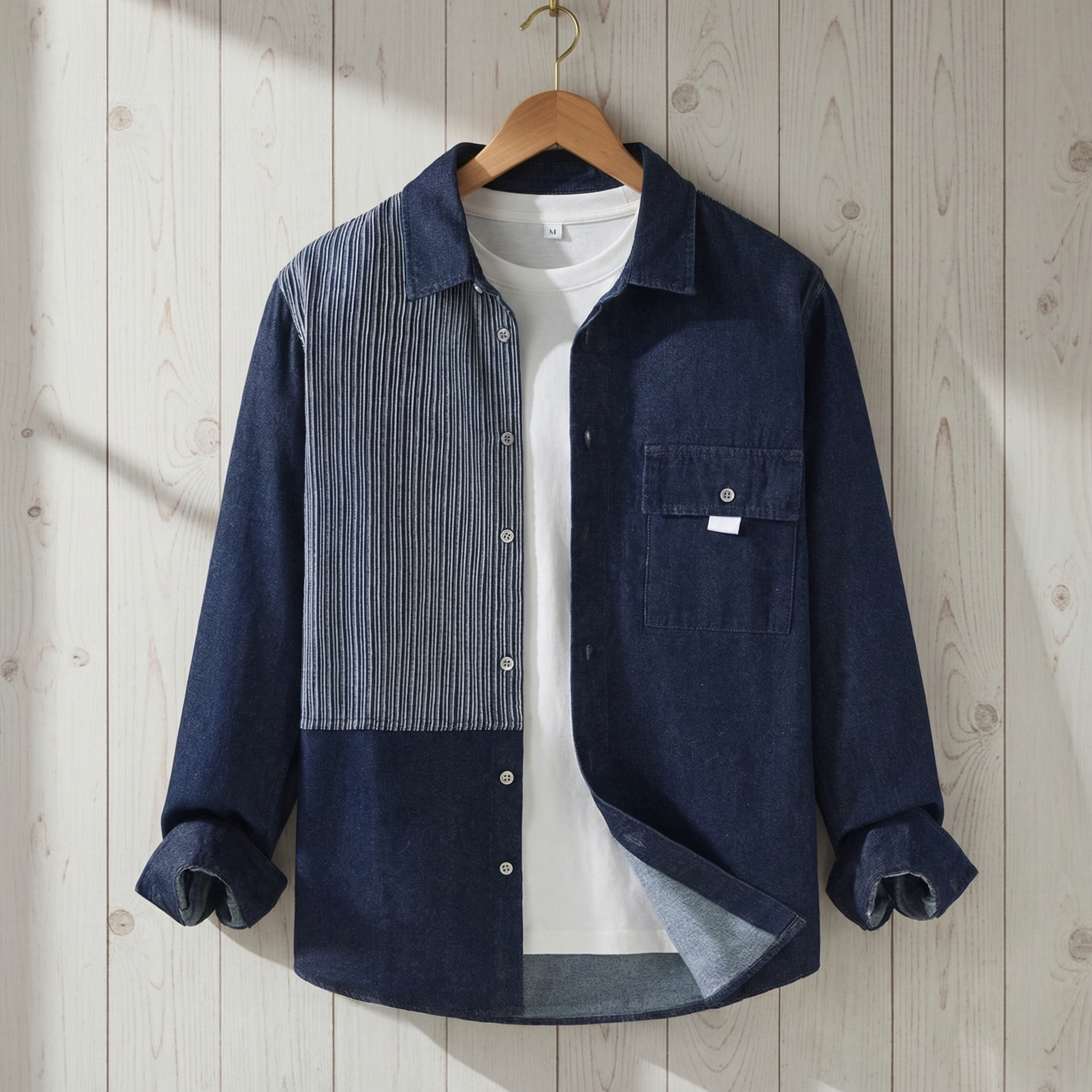 Men's Casual Denim Shirt - 
Fashinoza