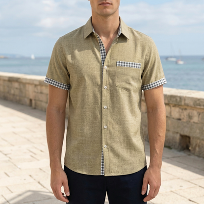Men's Casual Linen Shirt - 
Fashinoza