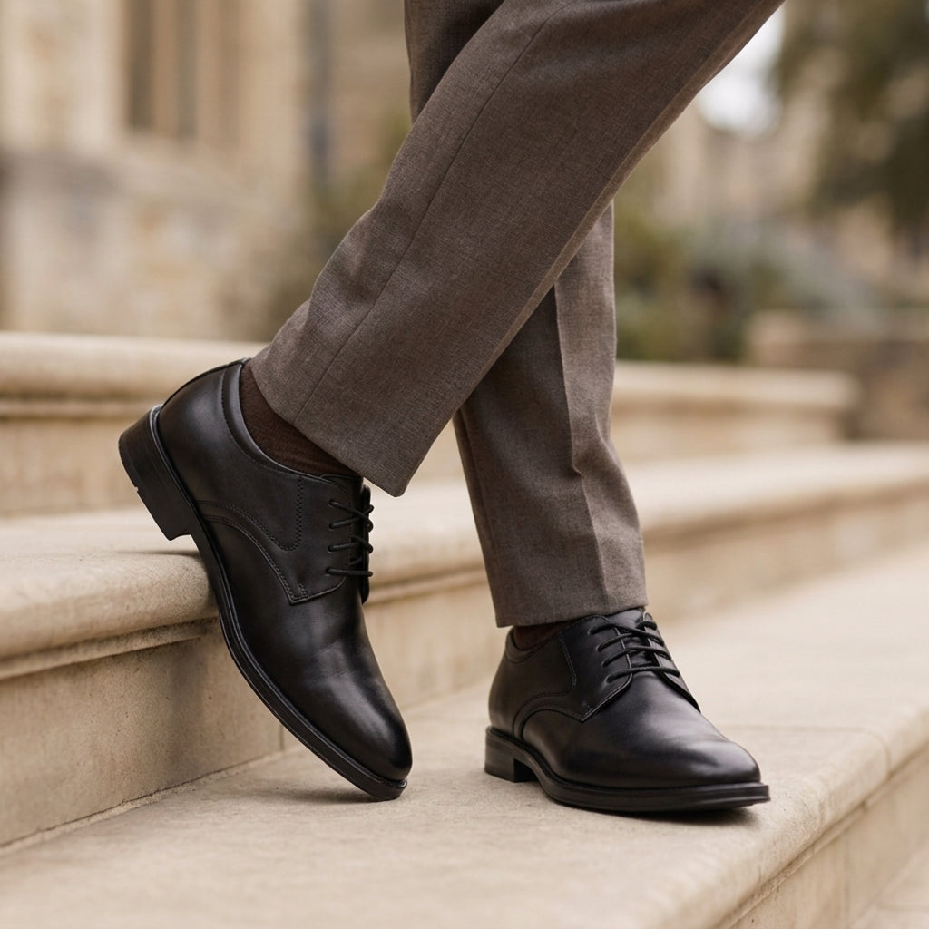 Men's Leather Oxford Shoes - 
Fashinoza