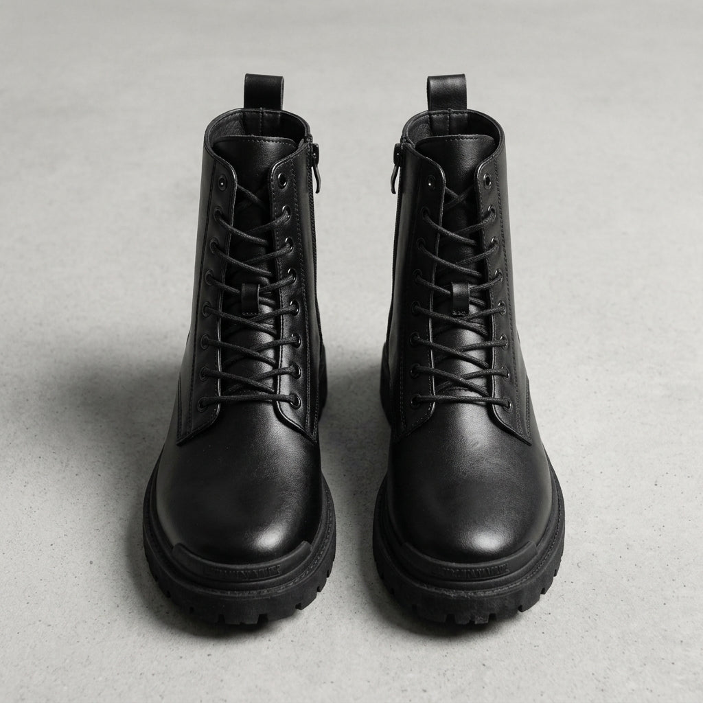 Men's High Leather Boots - 
Fashinoza