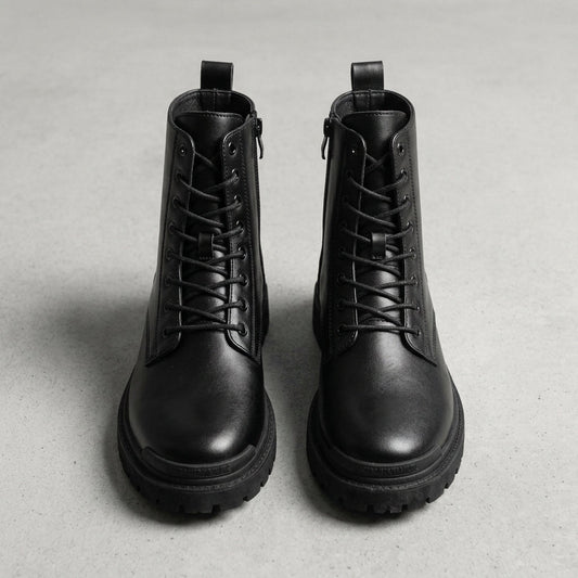Men's High Leather Boots - 
Fashinoza