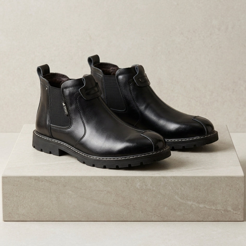 Luxe Leather Women's Ankle Boots - 
Fashinoza