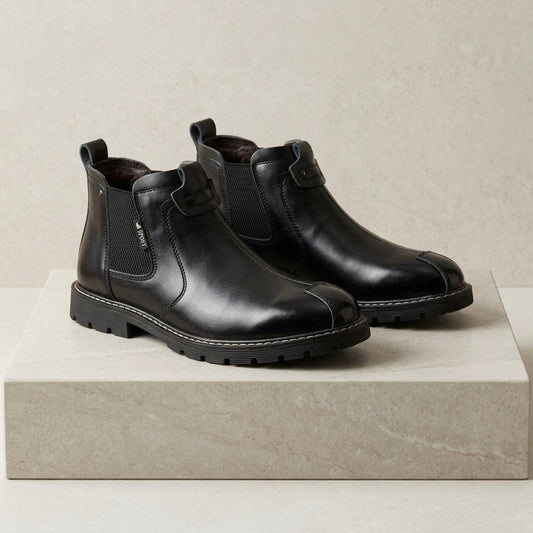 Luxe Leather Women's Ankle Boots - 
Fashinoza