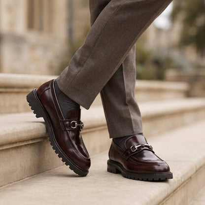 Men's Leather Business Loafers - 
Fashinoza