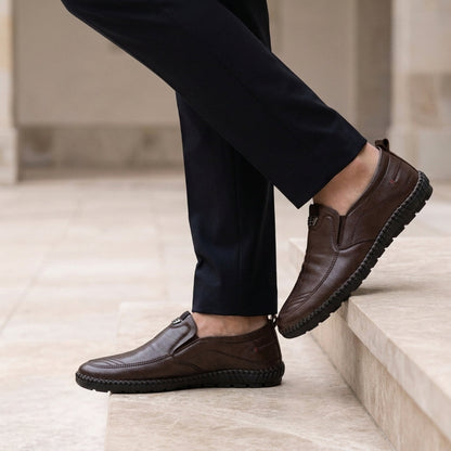 Cassian Men's Leather Loafers - 
Fashinoza