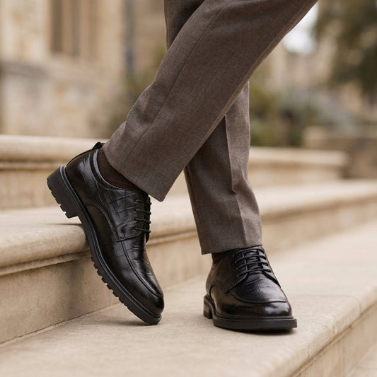 Men's Haven Leather Dress Shoes Black - 
Fashinoza
