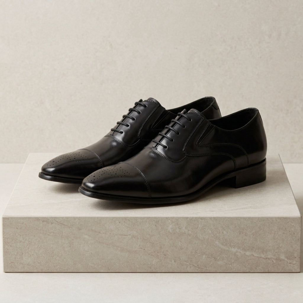 Halston Men's Brogue Leather Shoes Brown - 
Fashinoza