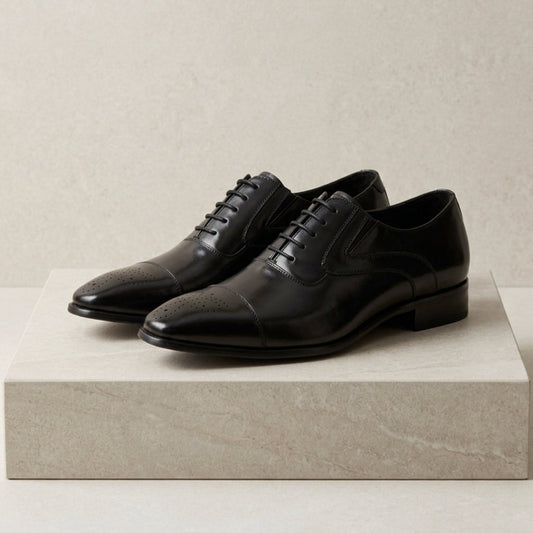 Halston Men's Brogue Leather Shoes Brown - 
Fashinoza