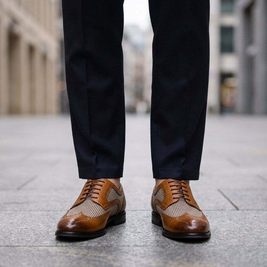 Men's Leather Oxfords - 
Fashinoza
