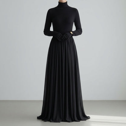 Women's Turtleneck Dress - 
Fashinoza
