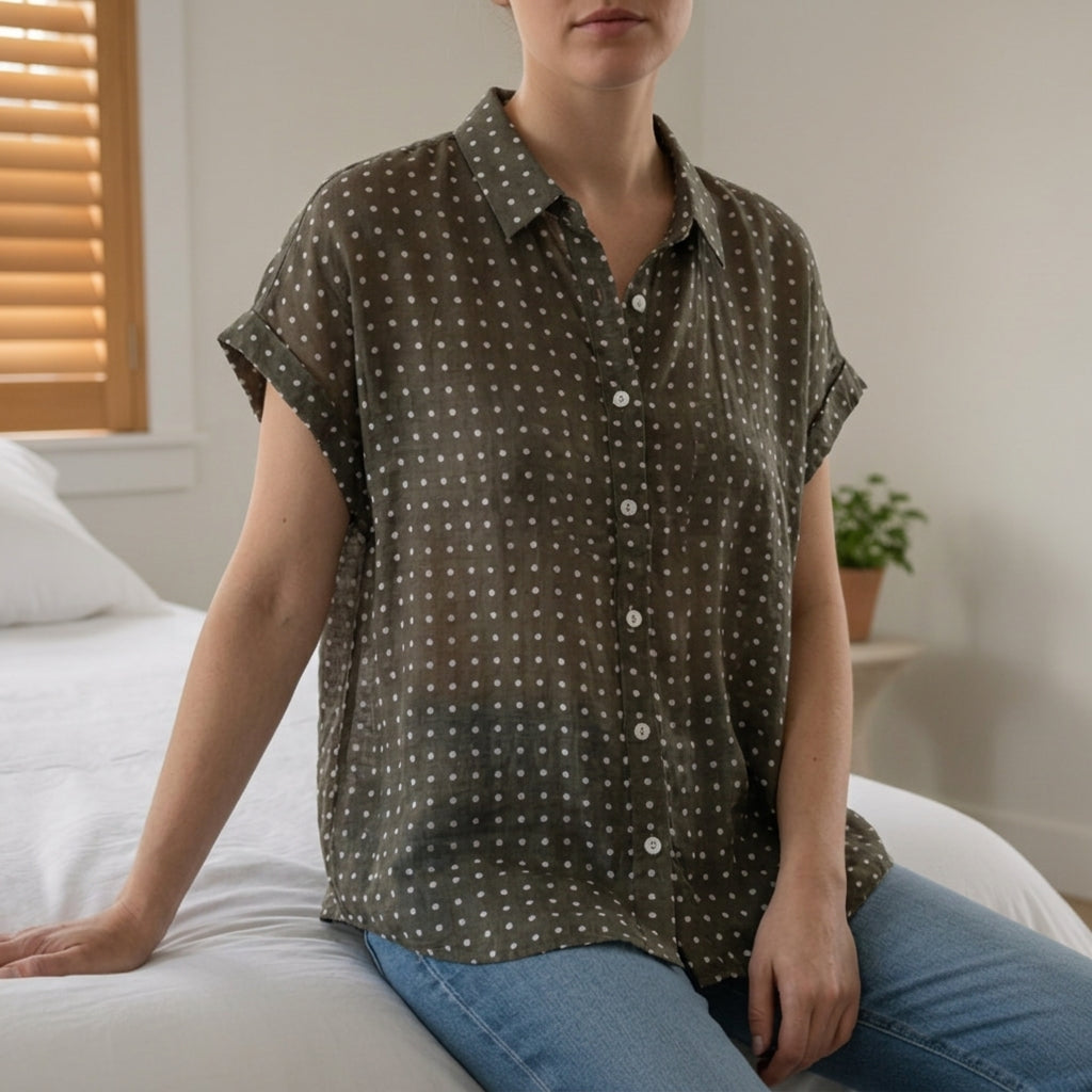 Women's Linen Blouse - 
Fashinoza