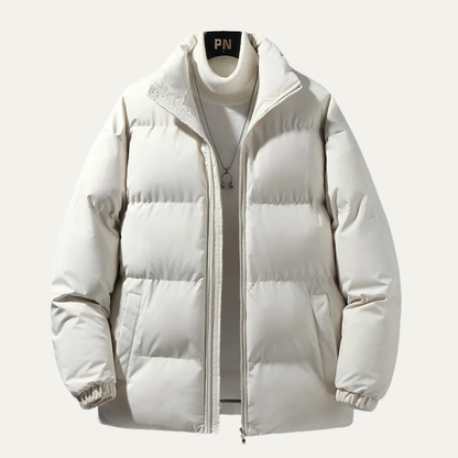 Men's Down Puffer Coat Warm Winter Thick Black