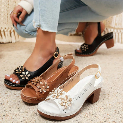 Women's Adjustable Ankle Strap Sandals Rosewood