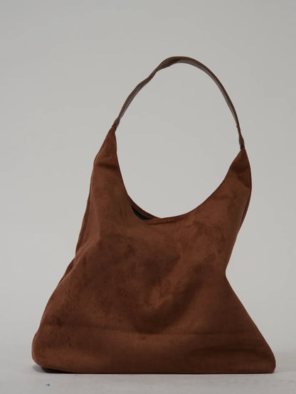 Women's Suede Shoulder Bag - 
Fashinoza