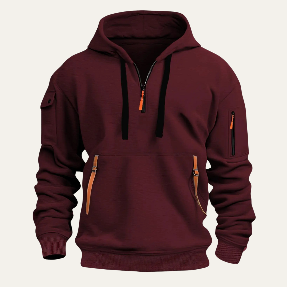 Men's Multi Pocket Hoodie Jacket Durable - Fashinoza
