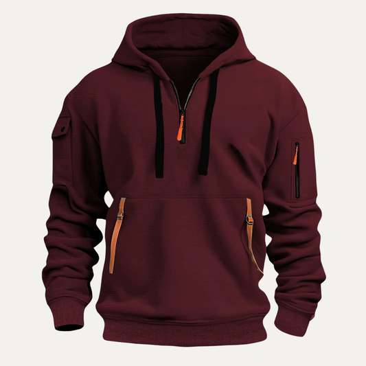 Men's Multi Pocket Hoodie Jacket Durable - Fashinoza