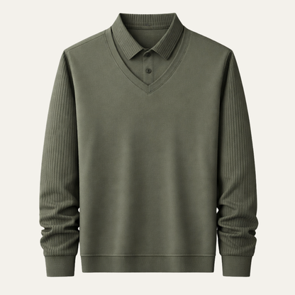 Men's Knit Polo Shirt Casual Business - Fashinoza