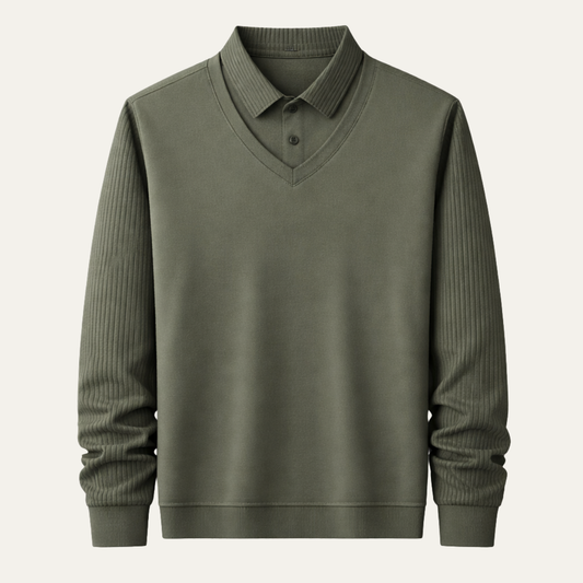 Men's Knit Polo Shirt Casual Business - Fashinoza