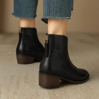 Women's Ankle Boots Leather Black