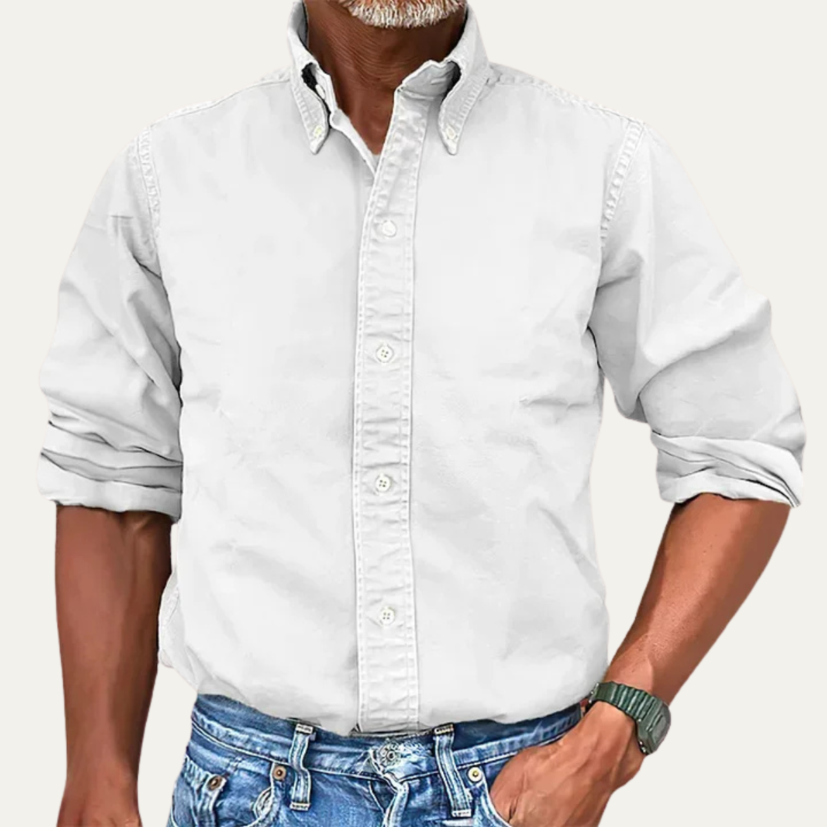 Vercelli Men's Casual Button Down Shirt Solid Color