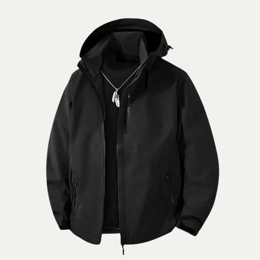 Waterproof Softshell Rain Jacket Windproof Hooded Outdoor Hiking Coat - Fashinoza