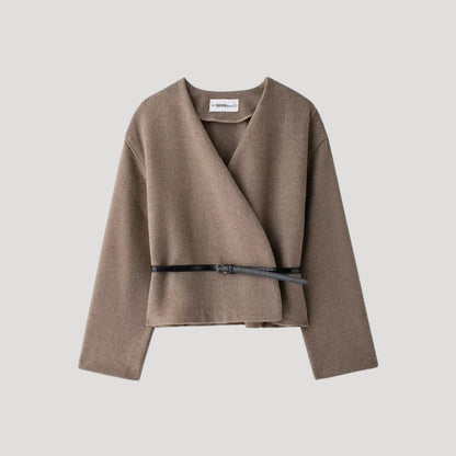 Women's Relaxed Fit Wrap Jacket Cozy Casual - 
Fashinoza