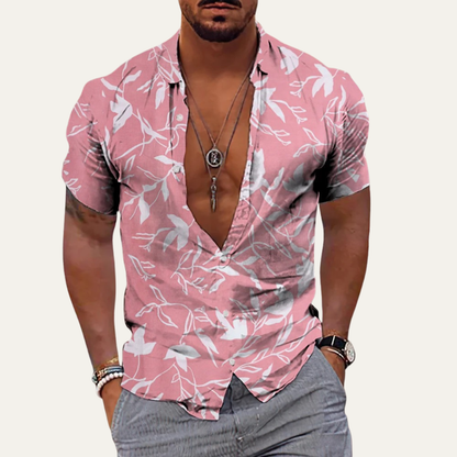Men's Hawaiian Shirt Tropical Coconut Print