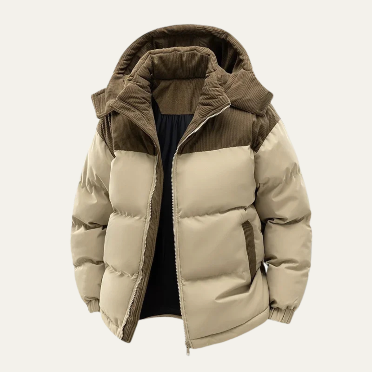 Men's Thick Puffer Hooded Jacket Winter - Fashinoza