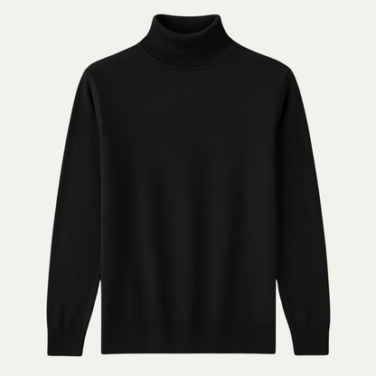 Men's Slim Fit Cotton Turtleneck Sweater - Fashinoza