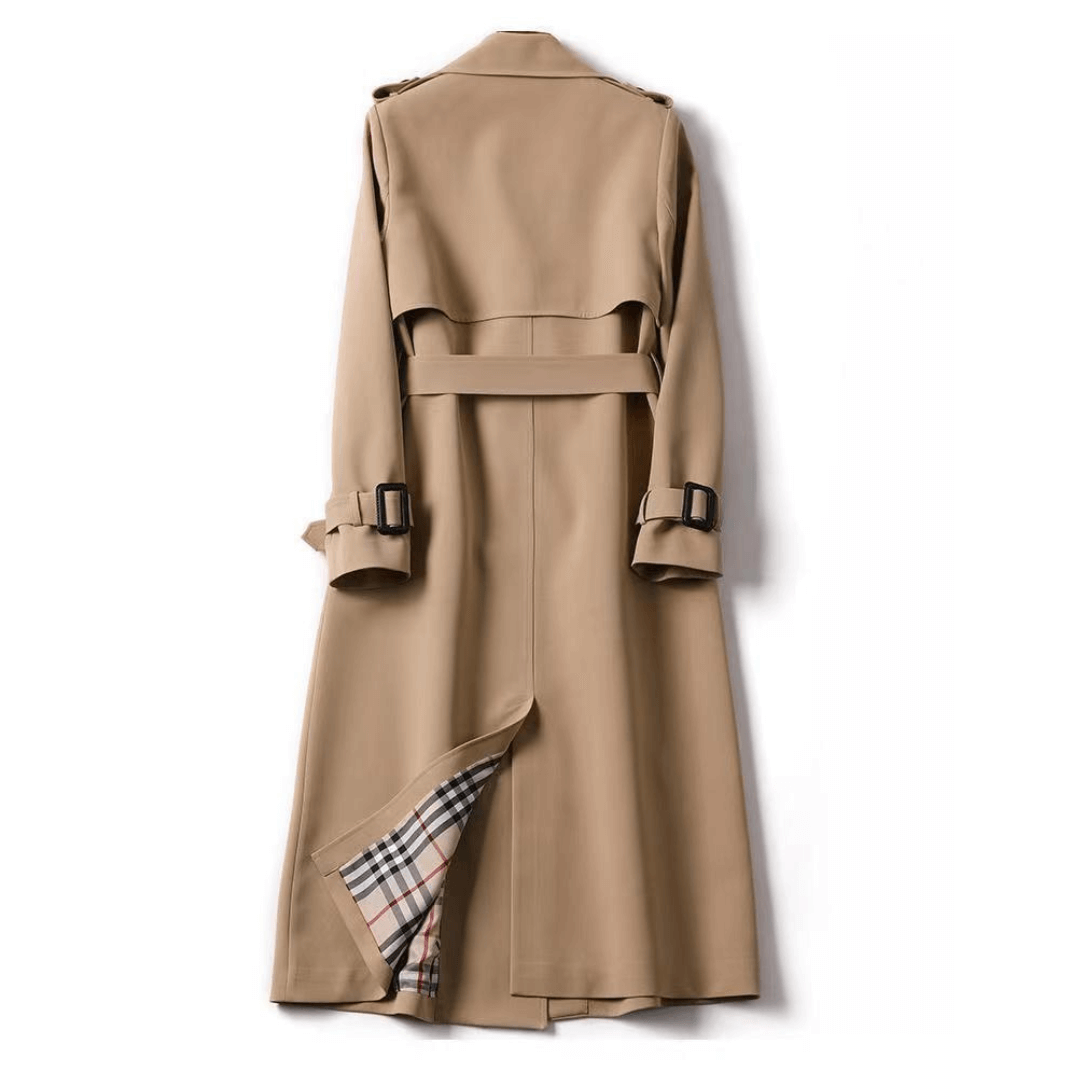 Women's Double-Breasted Trench Coat Classic Waterproof
