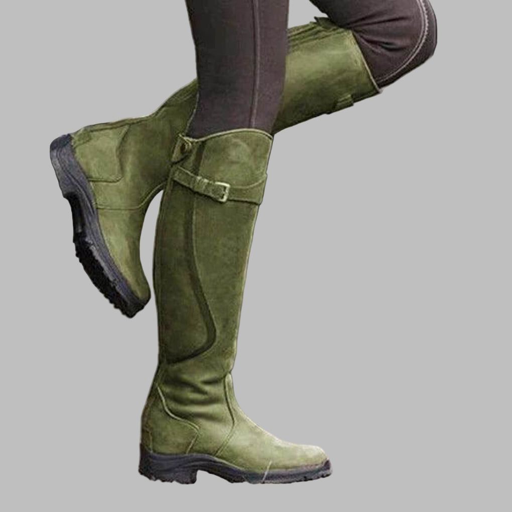 Caitlyn | Women’s Leather Hiking Boots with Strap Caliboot