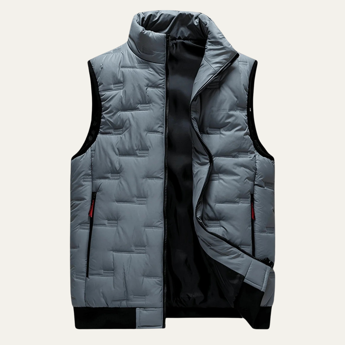 Men's Quilted Puffer Vest Black - Fashinoza