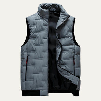 Men's Quilted Puffer Vest Black - Fashinoza