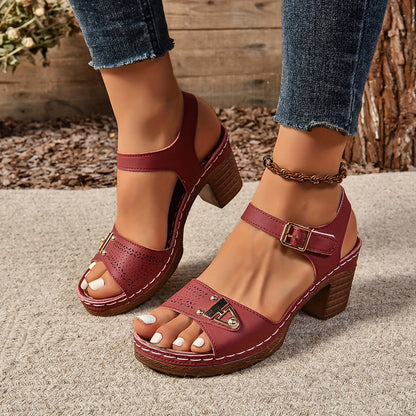 Women's Cushioned Sandals Adjustable Buckle Honeysuckle