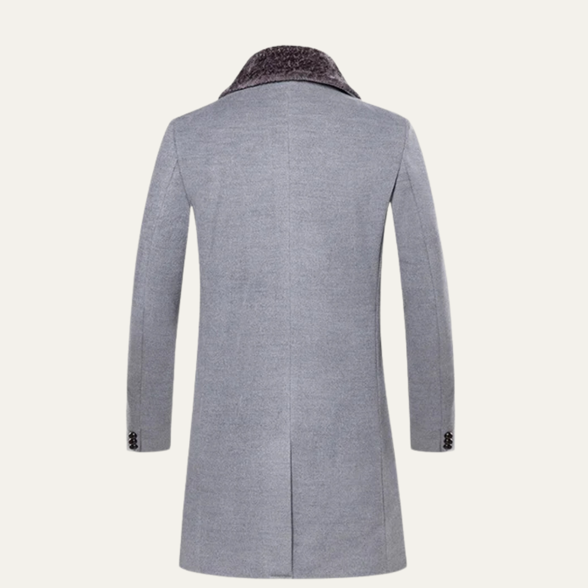 Men's Winter Slim Fit Long Jacket Fur Lapel