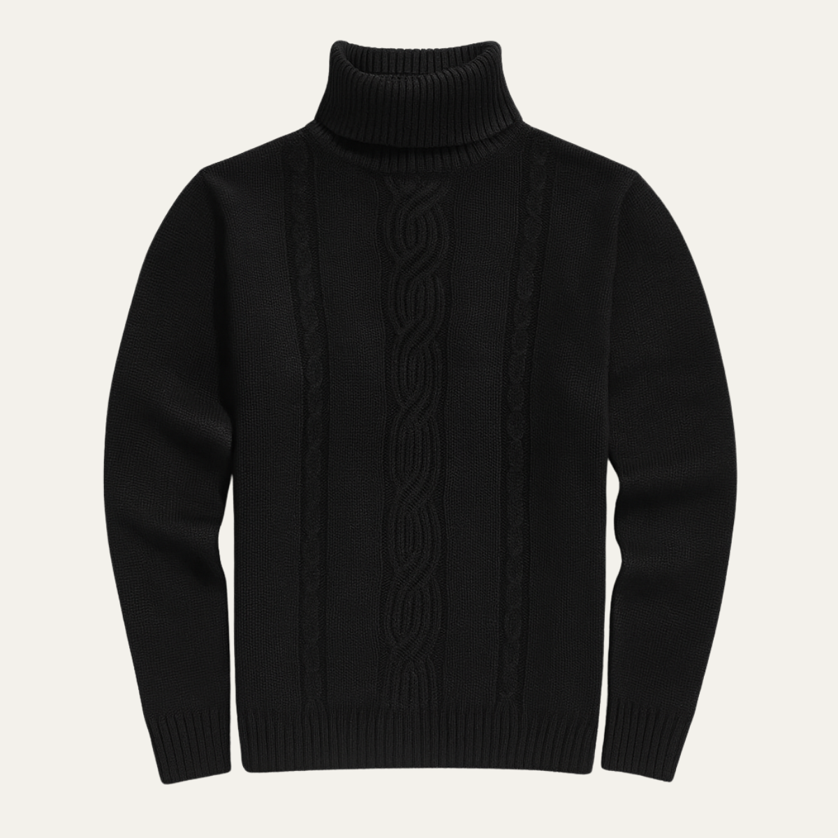 Men's Merino Wool Turtleneck Sweater - Fashinoza