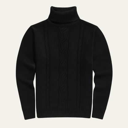 Men's Merino Wool Turtleneck Sweater - Fashinoza
