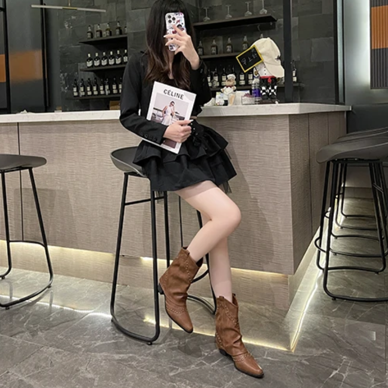 Women's Studded Western Boots