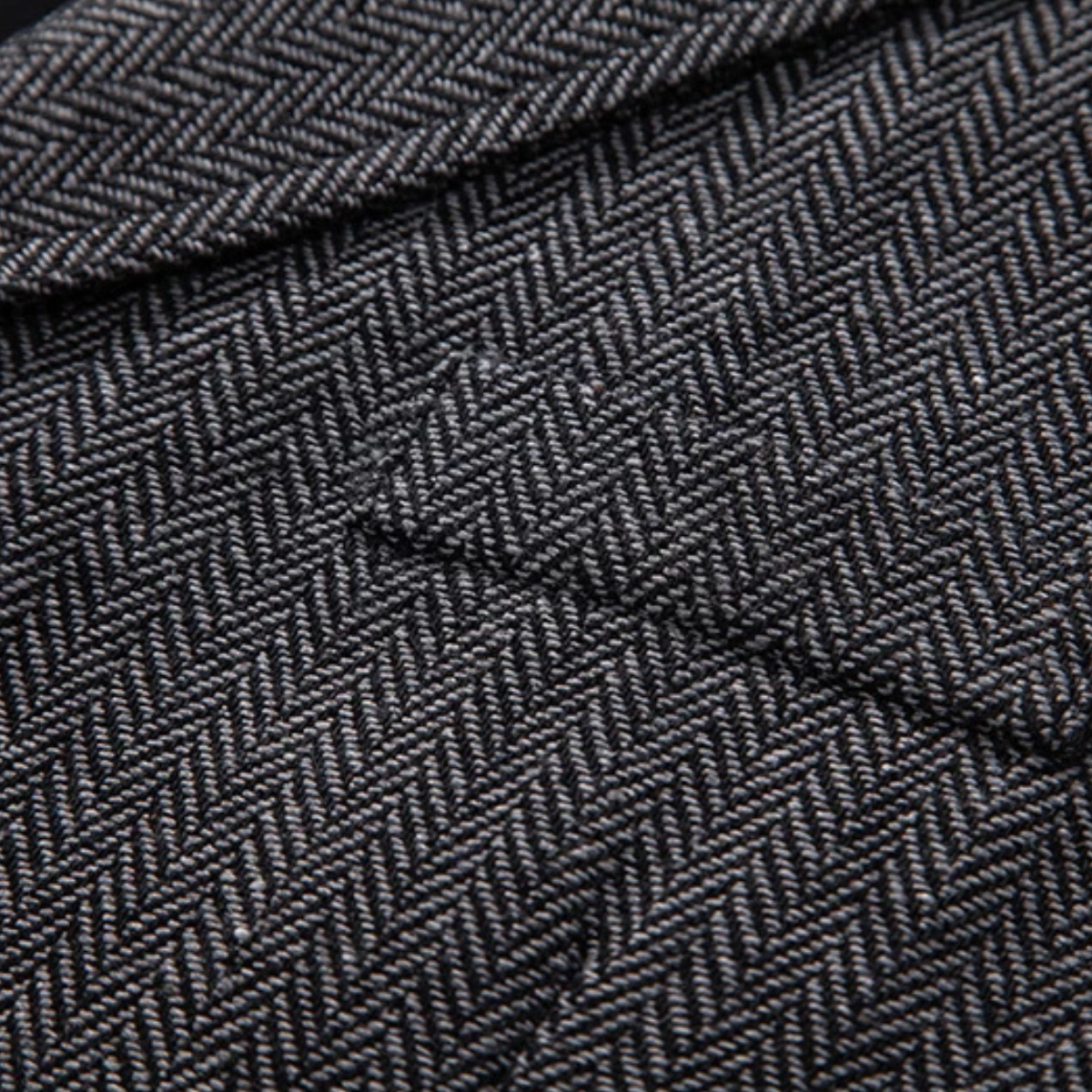 Men's Tweed Vest Chain Pocket
