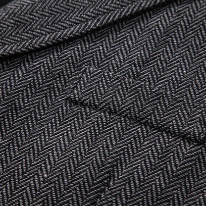 Men's Tweed Vest Chain Pocket