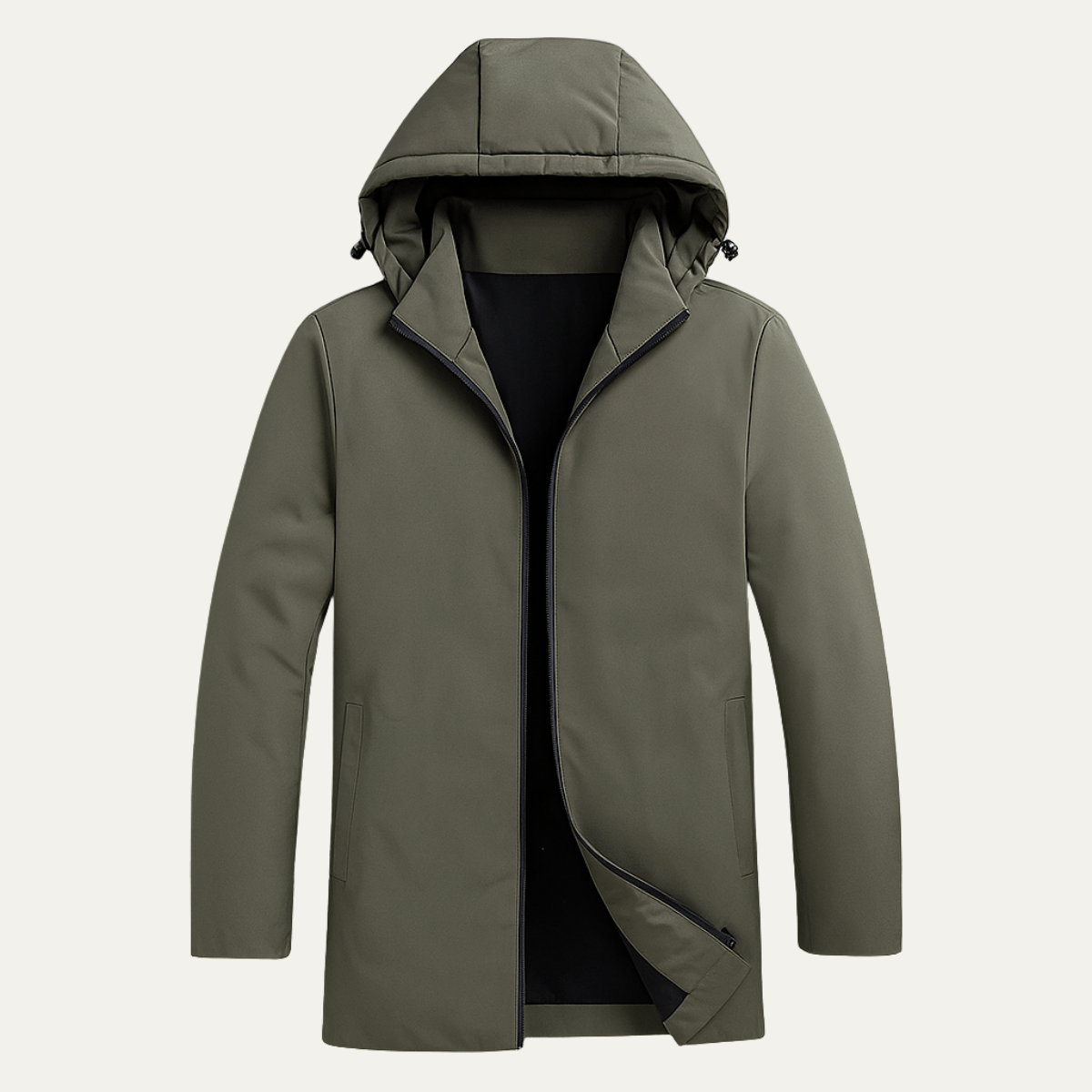Men's Warm Hooded Jacket Modern Fit - Fashinoza