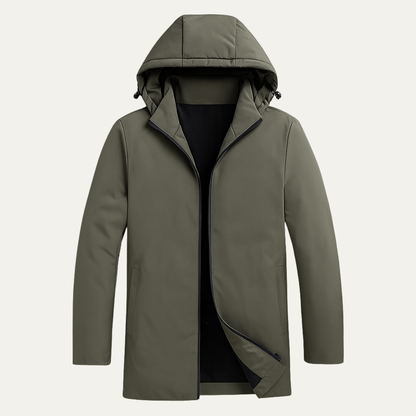 Men's Warm Hooded Jacket Modern Fit - Fashinoza
