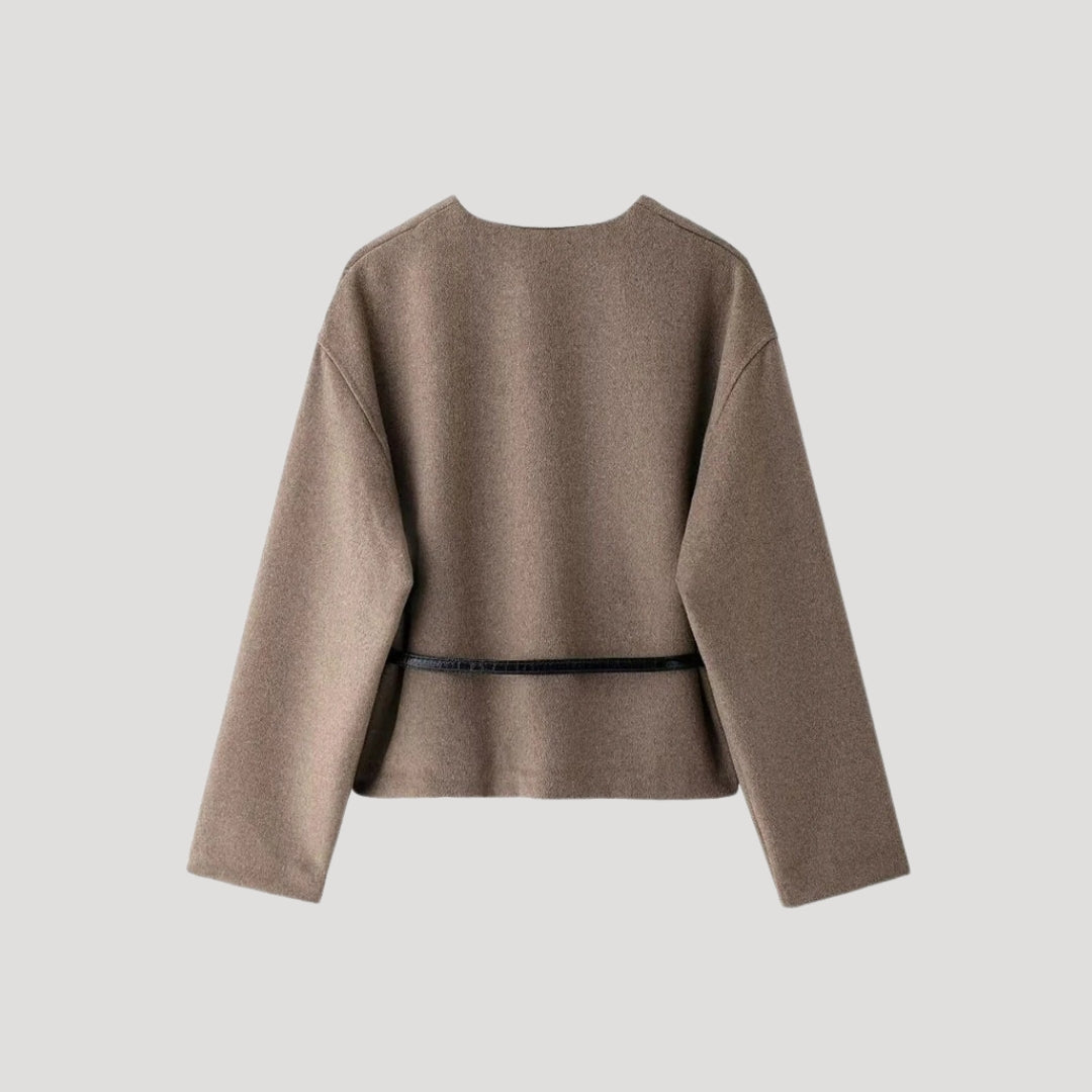 Eleanor | Women’s Spring Wrap Belted Cropped Jacket