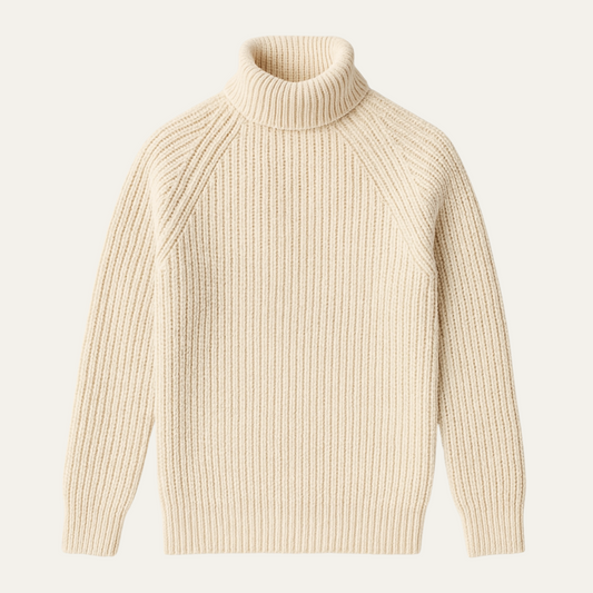 Men's Wool Turtleneck Sweater Chunky Warm - Fashinoza