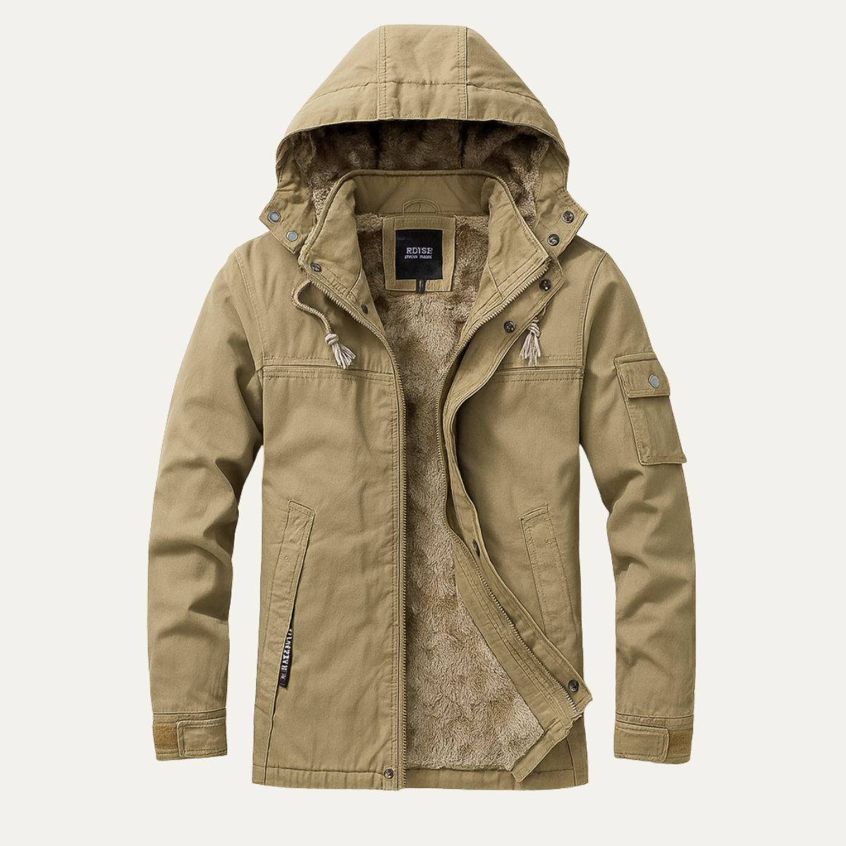 Men's Modern Parka Jacket Waterproof Hooded Black