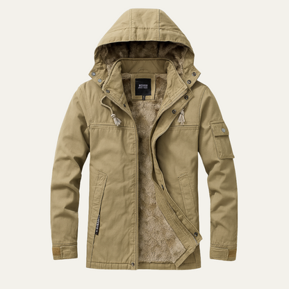 Men's Modern Parka Jacket Waterproof Hooded Black